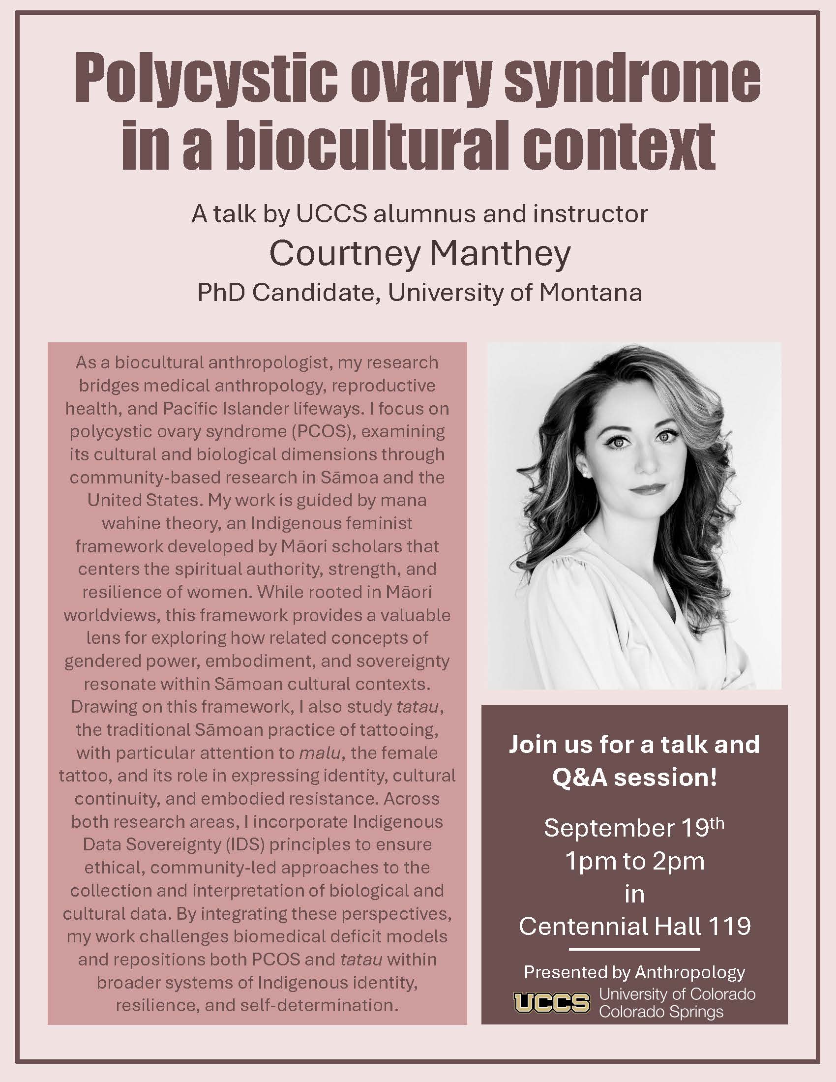 Manthey Talk of Polycystic ovary syndrome in a biocultural context